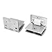 Aexit 5mm-8mm Glass Fall Protection Thickness Adjustable Hinge Clamp Shelf Bracket Silver Safety Clips Tone 2pcs