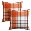Orange and White Plaid