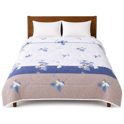 Image of Warmland 220 GSM Ultra Super Soft Reversible Luxury AC Comforter | All Season King Size 3 Layered Quilted Blanket for Double Bed (223.52 cm x 218.44 cm)