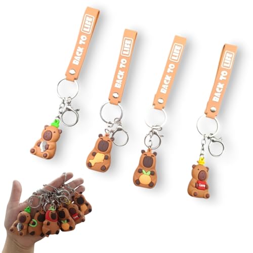 Chaveiro de Capivara 3D, Lembrancinha Decorativa Capyvara, Kit com 1/6/12 Peças (6)