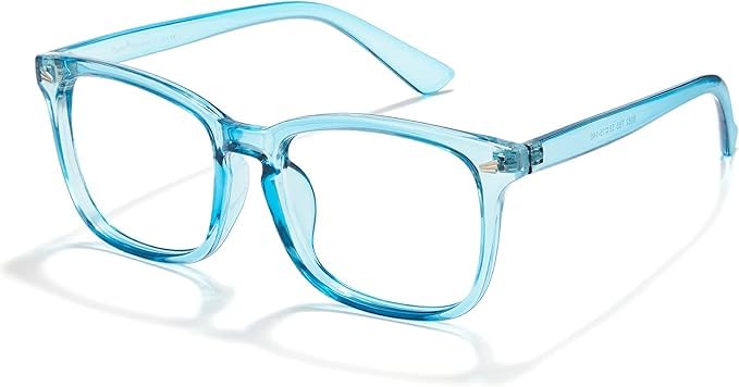 Roshfort Square Zero Power Blue Cut Computer Glasses | Gaming Glasses | Anti Glare, Lightweight & Blocks Harmful Rays | UV Protection Specs | Men & Women | Medium