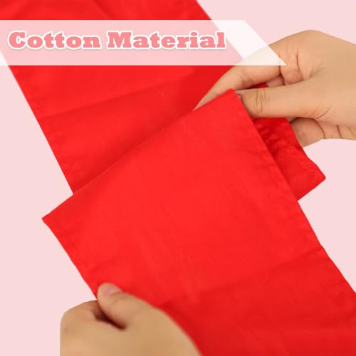 Image of Newborn Swaddle Sash, Soft Cotton Bow Decorative Strap for Swaddles, Adorable Maternity Bow Sash, 70x5.5 Inch, Red