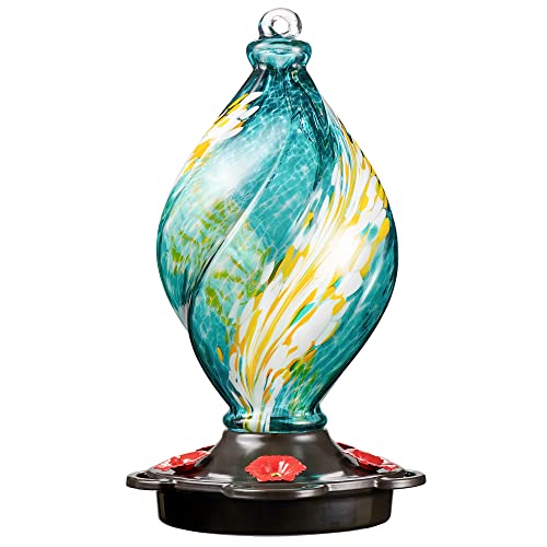 LUJII Ice Cream Shaped Spiral Hummingbird Feeder for Outdoor...