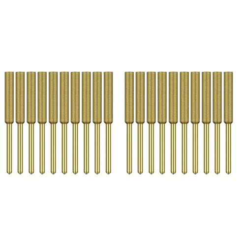 Mocturnity Afilador de Motosierra EléCtrico de 20 Piezas de Piedra para Pulir, Ruedas de Afilado de Diamantes Chapadas en Titanio (4,0 Mm)