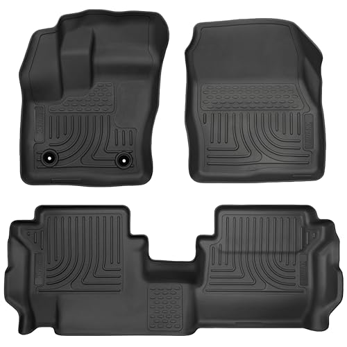 Husky Liners Weatherbeater Floor Mats | Fits 2014-2019 Ford Transit Connect | Front & 2nd Row, 3-pc | 93911