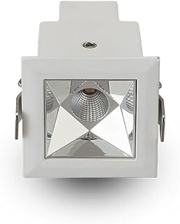 VONN Lighting Rubik 1-Light Integrated LED 100-277V, ETL Certified, Commercial Grade IC Rated, Fixed Recessed Downlight with Trim, Beam Angle 34, White, 1.75