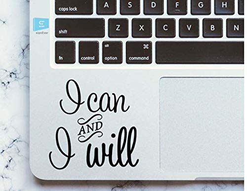 SIGN EVER I Can I Will Motivational Quotes Stickers for Laptop Trackpad 15.6 14 13 Inches and All Models Laptop Stickers L x H 6.00 cm x 6.50 cm Pack of 2 (B084RLW67B) Amazon Price History, Amazon Price Tracker