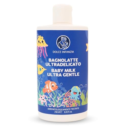 Detergente Intimo Neonato ad Azione Emolliente e Lenitiva.Formula Ultra Delicata per Pelli Sensibili.Indicato per bagnetto e cambio pannolino. 100% Naturale. Dermatologicamente Testato - Made in Italy