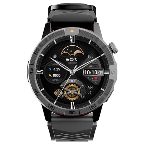 AGM Legion Pro Smart Watch with Offline Maps, Bluetooth Calling, AMOLED Gorilla Glass Display, Advanced Health Tracking, Gyroscope, DIY Dial, 5 ATM & IP69 Multisport GPS Fitness Watch, 2 Stylish Bands