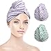 Produktbild Zwanzer Haarturban 2PCS,Haartrockentuch,Handtuch Haare Schnell Trocken mit Super Faltenresistenz, Anti-Curling und Verdrehen, Geeignet für Alle Frisuren