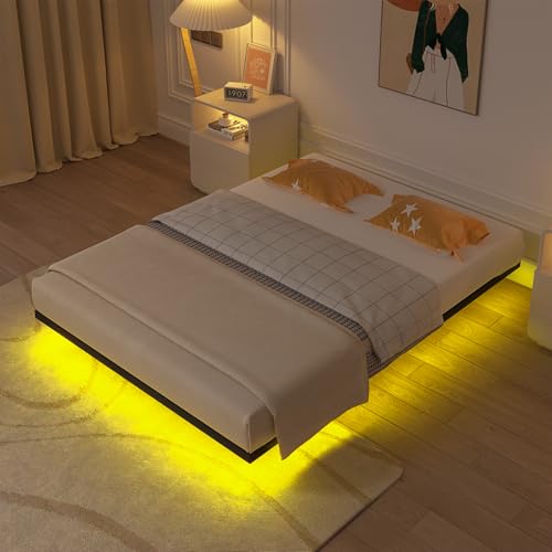 bedroom floating bed frame