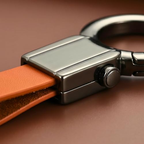 Image of THE MEN THING - Stylish Multicolor Stainless Steel Keychain for Men & Boys (CORE LOOP - Brown)