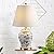 JONATHAN Y JYL3005C Penelope 22" Chinoiserie Classic LED Table Lamp Cottage Traditional Bedside Desk Nightstand for Bedroom Living Room Office College Bookcase LED Bulb Included, Gray/White