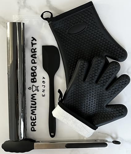 Set Premium para Parrilla, 4 Herramientas BBQ de Silicona miniatura 1