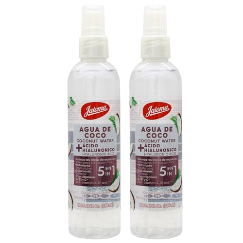 Jaloma Agua de Coco Coconut Water with Hyaluronic Acid Moisturizing Blurs Expression Lines 2 Pack 8.45 Fl Oz Each Bottle
