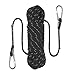 QHY 8MM Nylon Kletterseil Hochfestes Sicherheitsseil Rettungsseil Feuerrettungs-Fallschirm-Seil Mit 2 Karabinern Länge 10m 20m 25m 30m 40m 50m 60m (Color : Black, Size : 30m*8mm)