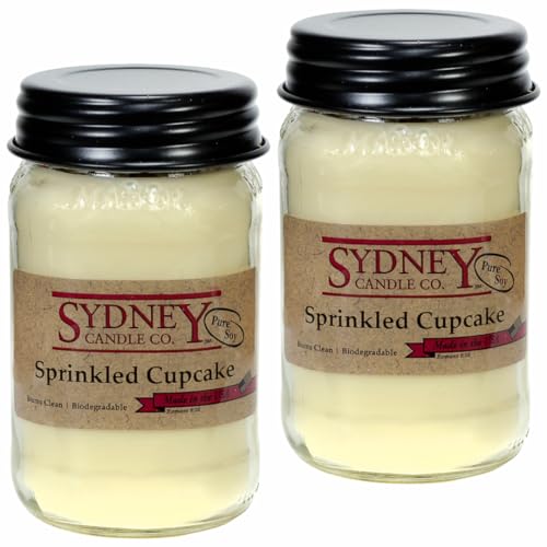 Soy Wax Spring Candles &ndash; Sprinkled Cupcake (2 Pack)