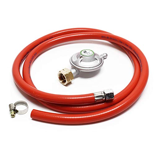Camping Hockerkocher Wiltec Gaskocher Set mit Druckregler und Gasschlauch