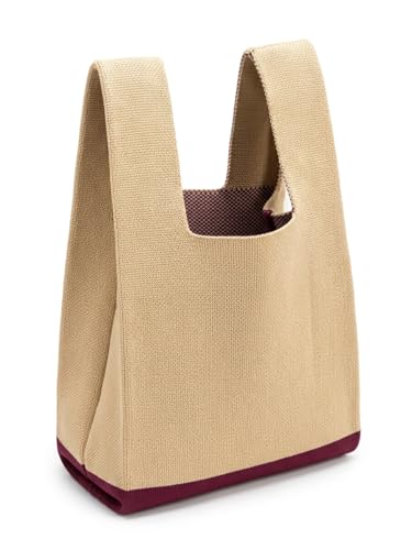 Image of Knot Bag, Mini Knit Tote Bag, Extra Thickened Japanese Knot Bag, Wristlet Handbag - 1 /2 /6 Pack