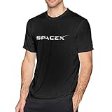 FAEOT Mens Vintage SPACEX T-Shirts M Black