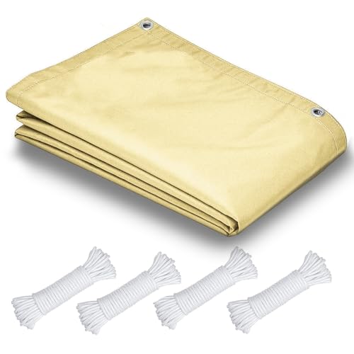Voile d'ombrage rectangulaire 50x100 cm crème étanche pour balcon