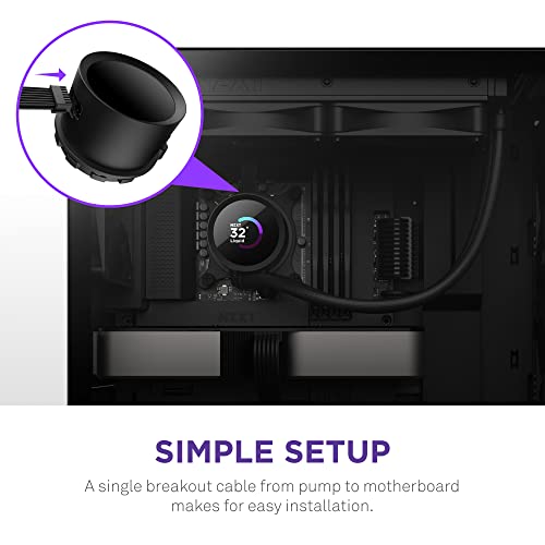 Image of NZXT Kraken 360 - RL-KN360-B1-360mm AIO CPU Liquid Cooler - Customizable 1.54 inch Square LCD Display for Images, Performance Metrics and More - High-Performance Pump - 3 x F120P Fans - Black