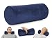 AllSett Health Bamboo Navy Round Cervical Roll Cylinder Bolster Pillow with Removable Washable Cover, Ergonomically Designed for Head, Neck, Back, and Legs || Ideal for Spine and Neck Support