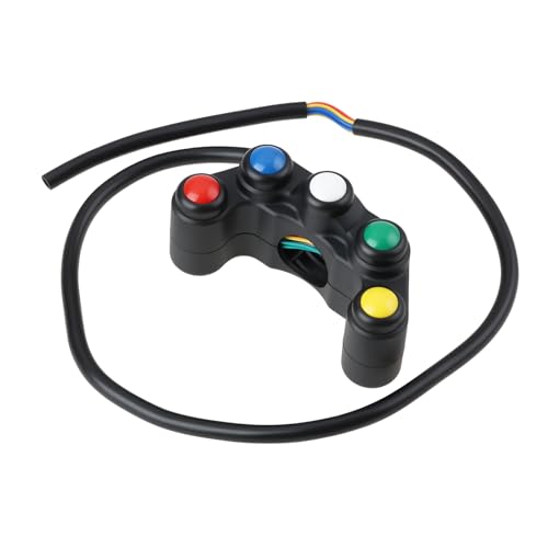 OTOTEC Motorrad-Lenkerschalter mit 5 Tasten Kompatibel mit Yamaha YZF-R6 YZF-R1 XSR700 Und XSR900 für Roller ATV Und E-Bikes