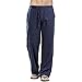 Produktbild Shuangklei Linen Trousers Men s Summer Linen Sweat Comfort Pants Stretch Waist Straight Breathable Casual Cotton-XL_Blue