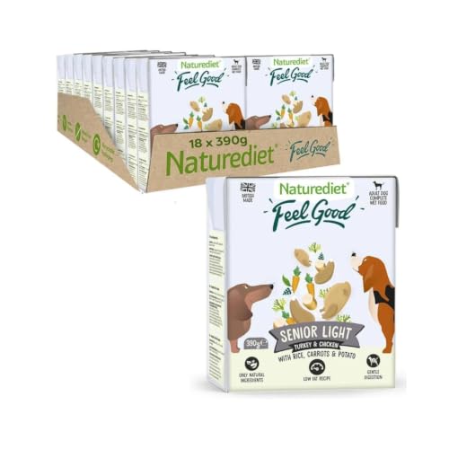 Naturediet - Feel Good Wet Dog Food Natural and Nutritionally Balanced Senior-Lite 390g (Pack of 18)