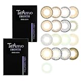 カラコン TeAmo マンスリー ２枚ｾｯﾄ【度なし】14.2mm ツイントブラウン 1month_0.00