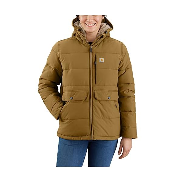 Carhartt Women's Relaxed Fit Midweight Utility Jacket, Oak Brown, X-Small