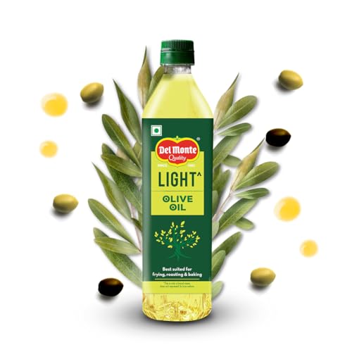 Image of Del Monte Light Olive Oil (Imported) | Extra Light in Flavour & Aroma | Ideal for Everyday Indian Cooking - Deep Frying, Curries, Roasting & Sauteing | High MUFA & Rich in Antioxidants | 1L PET Bottle