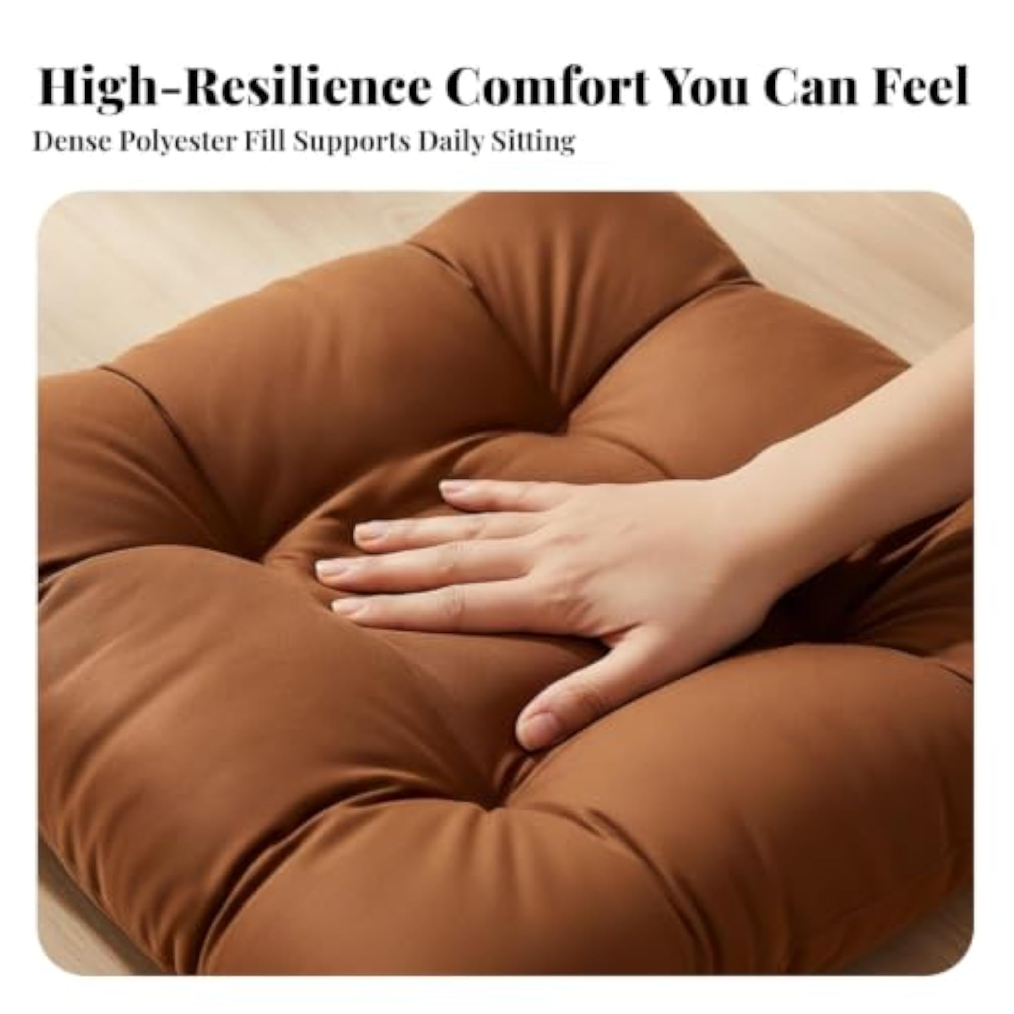 Thick Square Seat Cushions, Khaki