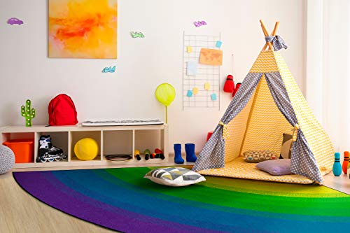 Tapete Rainbow Flagship Carpets infantil 6ft cuña miniatura 2