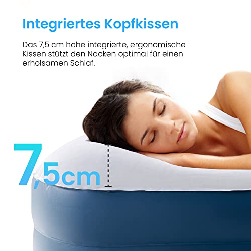 Active Era Premium Luftbett Einzelbett: 99 x 187 x 53 cm - mit eingebauter elektrischer Pumpe und integriertem Kissen - Image 7