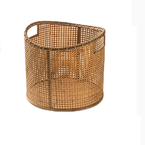 Feer Rattan Laundry Basket Hollow Storage Basket Multifunctional Dirty Clothes Basket Wicker Basket Laundry Basket (Color : D, Size : 27.5 * 29.5 * 29.5Cm) #TOP9