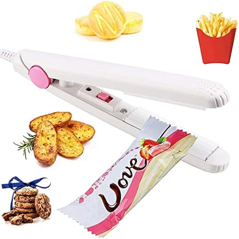Karidge Mini Bag Sealer Heat Seal Kitchen Gadgets, Food Sealer Bag Resealer for Food Storage, Handheld Heat Sealer for Chips Bag, Cereal Bag, Mylar Bags, Color Street Nails Strips with Storage Case Cover