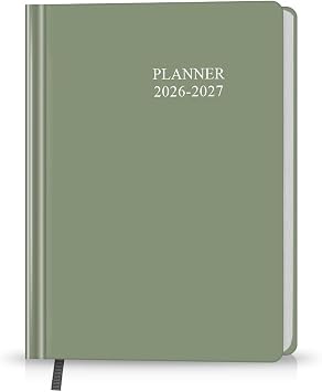 Planner 2026-2027 - 18 Months Jan 2026 - Jun 2027 Agenda Planner 5.8" x 8.5", 2026-2027 Weekly & Monthly Planners with Hard Cover, Green