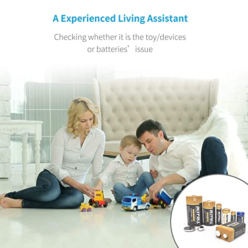 Battery Tester, Dlyfull Lcd Display Universal Battery Checker For Aa Aaa C D 9V Cr2032 Cr123A Cr2 Crv3 2Cr5 Crp2 1.5V/3V Button Cell Batteries, 1X Aaa Batteries Included #TOP5