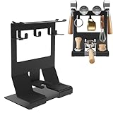 Brride Eisen Tamperstation, Kaffee-Ausrüstung Aufbewahrungsregal, Barista Regal für Siebträger, Kaffee Tamper Station Kaffeefilter Halter für 58mm Handle Portafilte