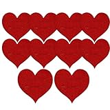 Generico Recipiente para utensilios de fiesta | 10 piezas bolsas para cubiertos de corazón, porta cubiertos de fieltro para fiestas | Para Cena de San Boda Cumpleaños Día de la Madre Compromiso