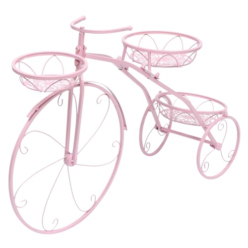 DEARMAMY ユニークな自転車型鉄製フラワーポットラック 屋内屋外バルコニー用多肉植物スタンド おしゃれな観葉植物ディスプレイ棚