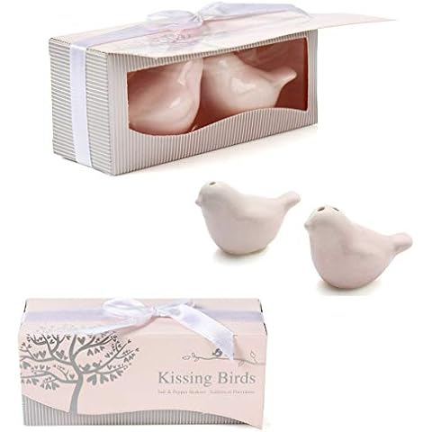 Whimsical Pink Kisses & Love Birds Salt and Pepper Shakers - 10 Sets Cover