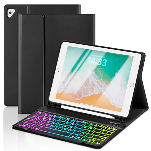 EAMPANG L[{[htP[X iPad 6/5 Air 1 2 Pro 9.7C`p 7F C{[ obNCg O\ USB-C L[{[h }OlbgP[X yXbgt iPad 2018 2017p ubN