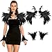 ZoneYan Gothic Gothic Feder Achselzucken mit Feder Manschetten, Federumhang Damen, Federumhang-Schal, Halloween Feder Cape, Damen Gothic Federumhang für Halloween, Karneval, Ballauftritt Damen Schal günstig Kaufen-ZoneYan Gothic Gothic Feder Achselzucken mit Feder Manschetten, Federumhang Damen, Federumhang-Schal, Halloween Feder Cape, Damen Gothic Federumhang für Halloween, Karneval, Ballauftritt