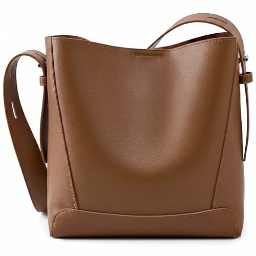 Sac à bandoulière avec sangle réglable pour femme active en cuir