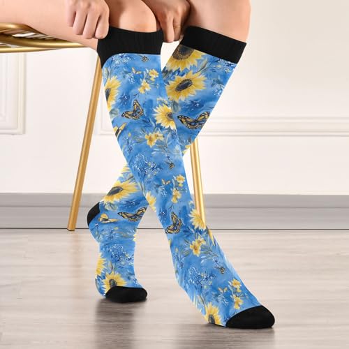 Image of JUNZAN Compression Socks Women Comfort Circulation Long Socks