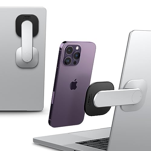 Spigen OneTap Magnetic MagSafe Phone Holder Mount for Laptop Monitors Lightweight and Sleek Design, Secure Hold with 3M Tape