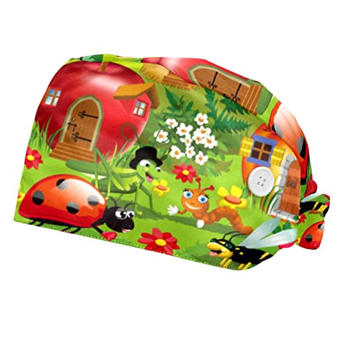 Chapeaux bouffants JDEZ Coccinelle et Papillon pour hommes et femmes (lot de 2)
